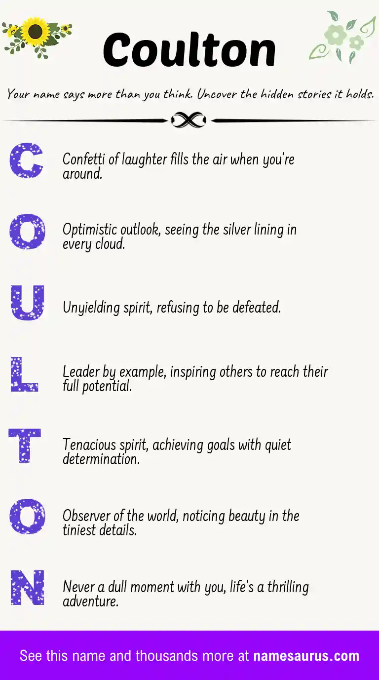 Acrostic poem about Coulton.