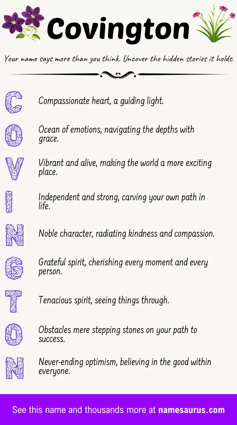 Acrostic poem about Covington.