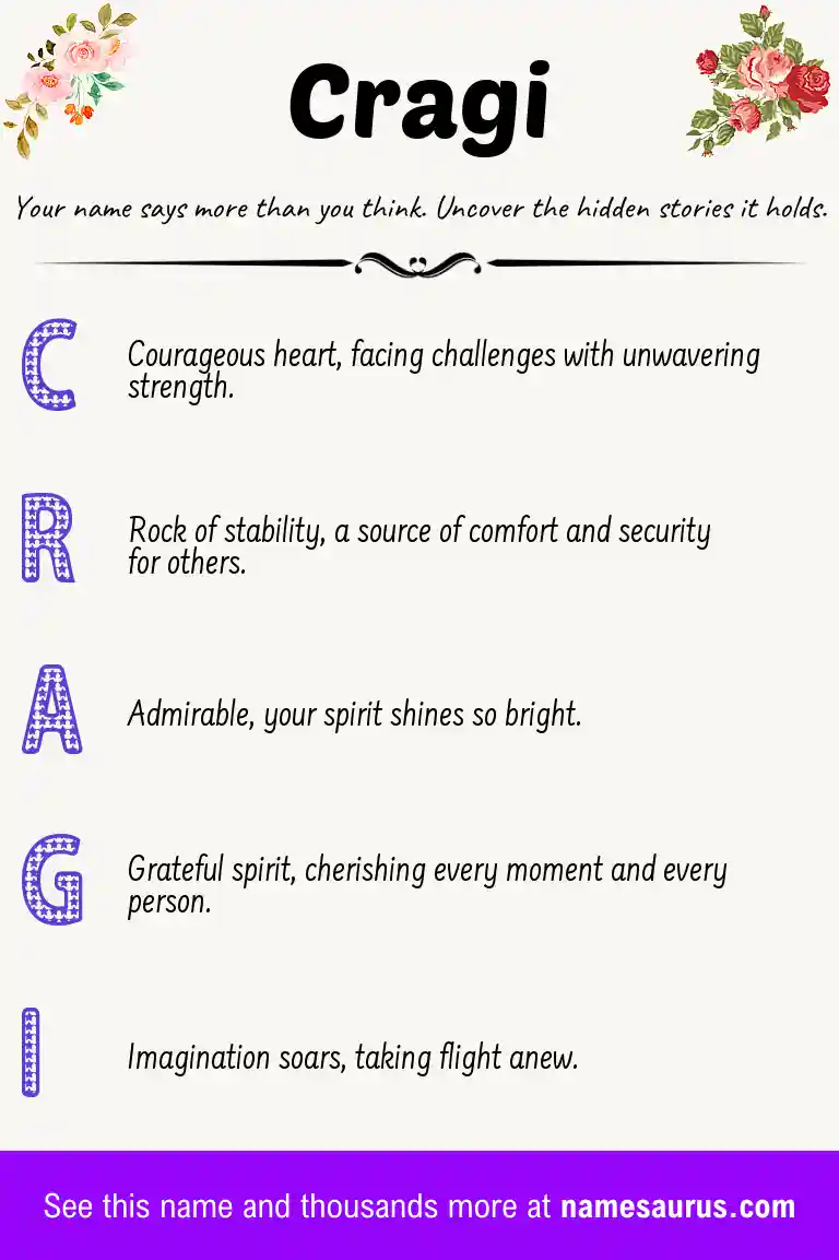 Acrostic poem about Cragi.