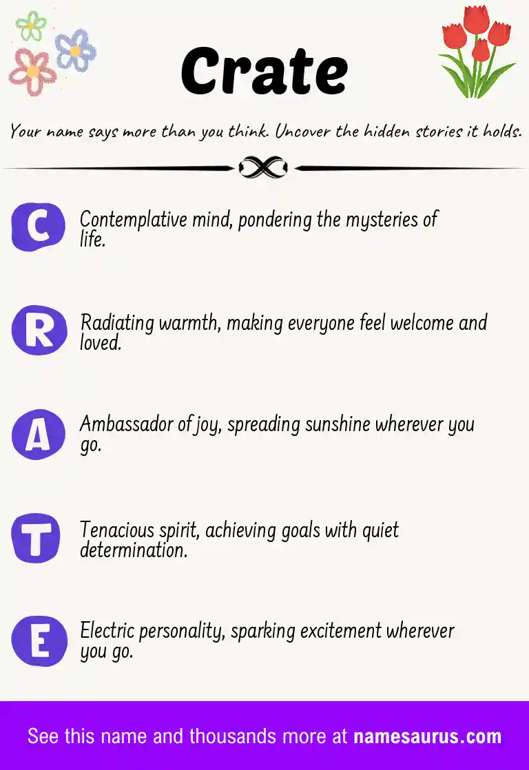 Acrostic poem about Crate.