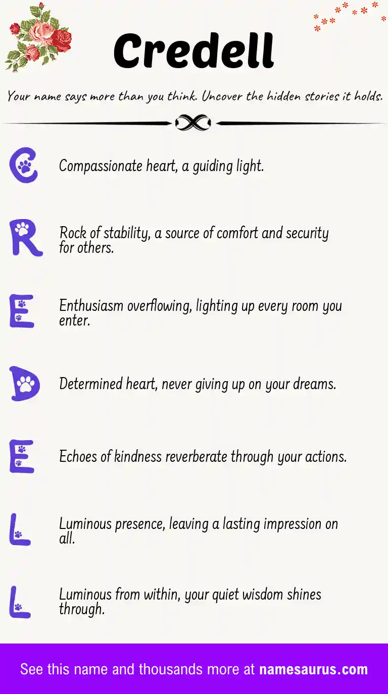 Acrostic poem about Credell.