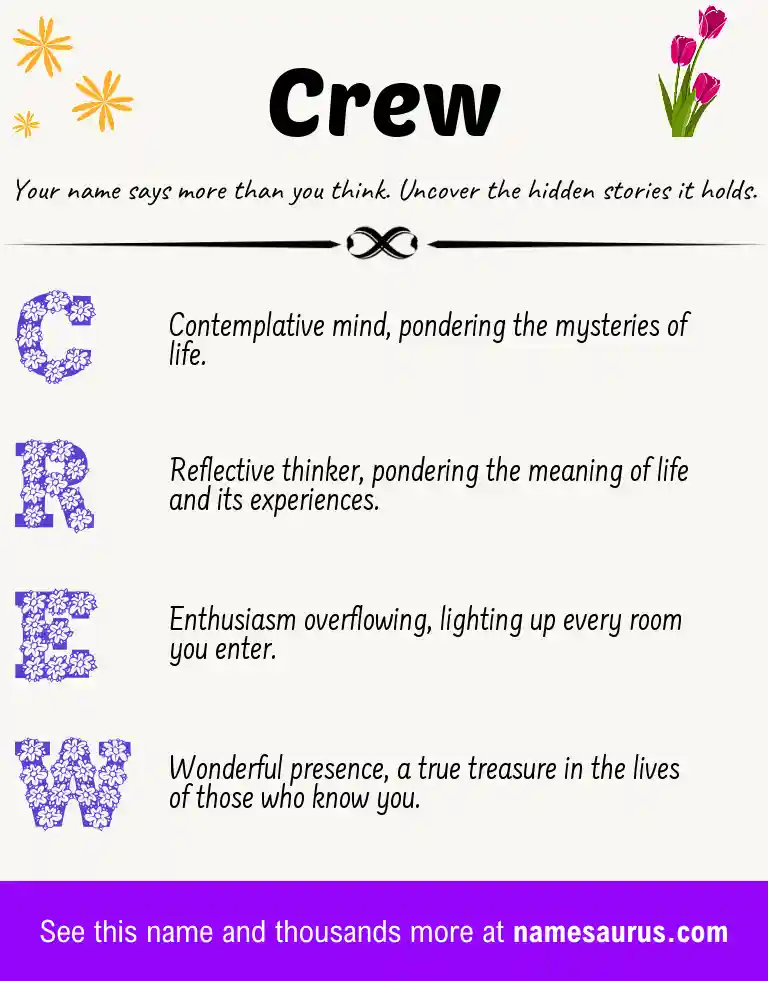 Acrostic poem about Crew.
