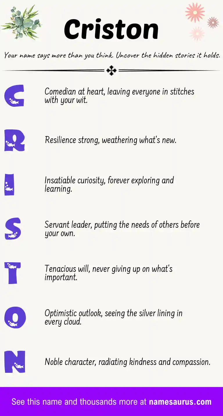 Acrostic poem about Criston.