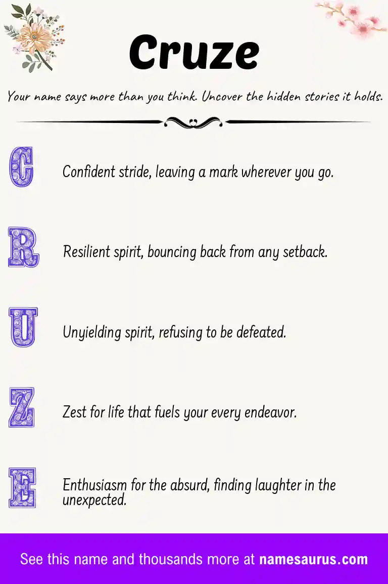 Acrostic poem about Cruze.