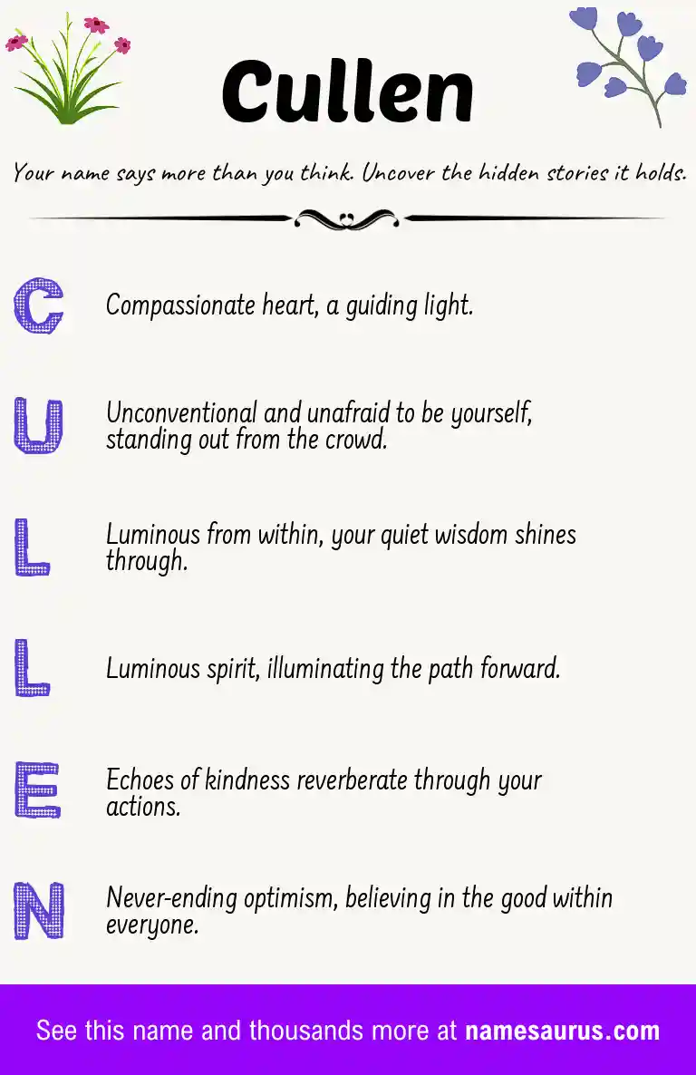 Acrostic poem about Cullen.
