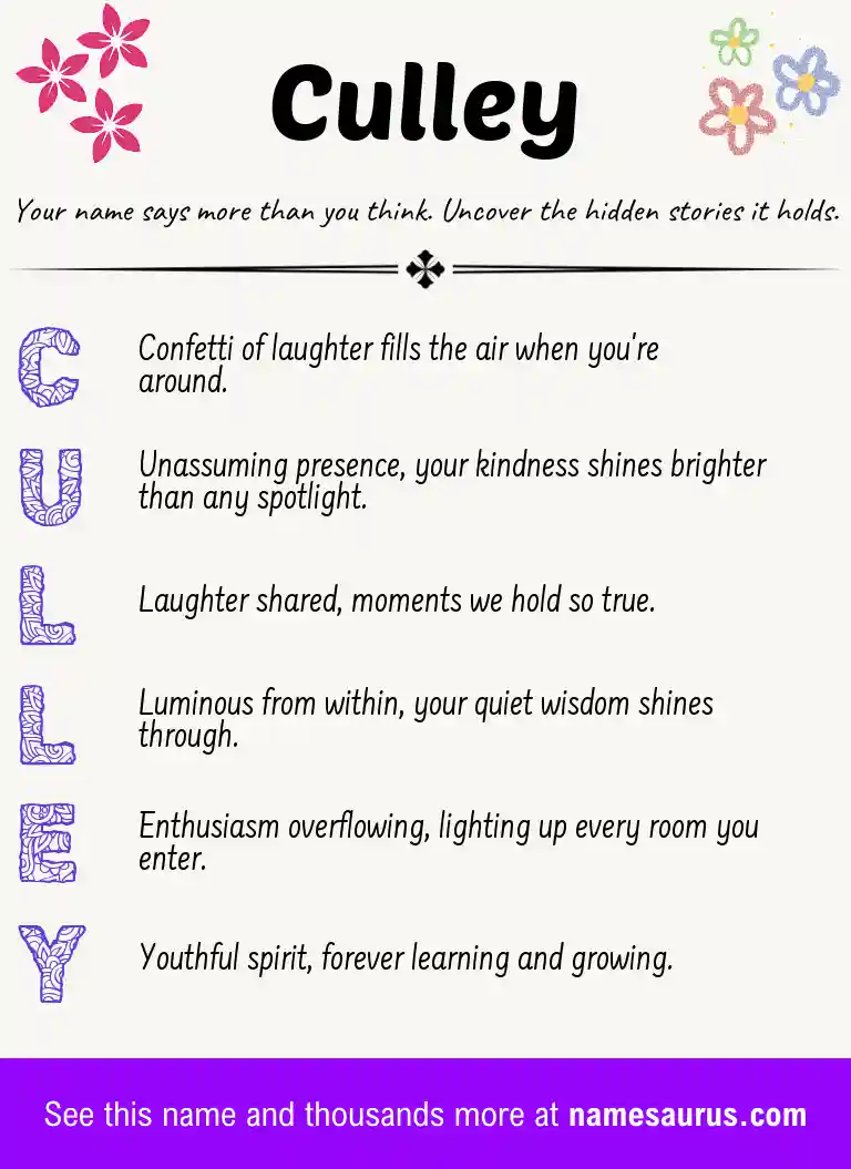 Acrostic poem about Culley.