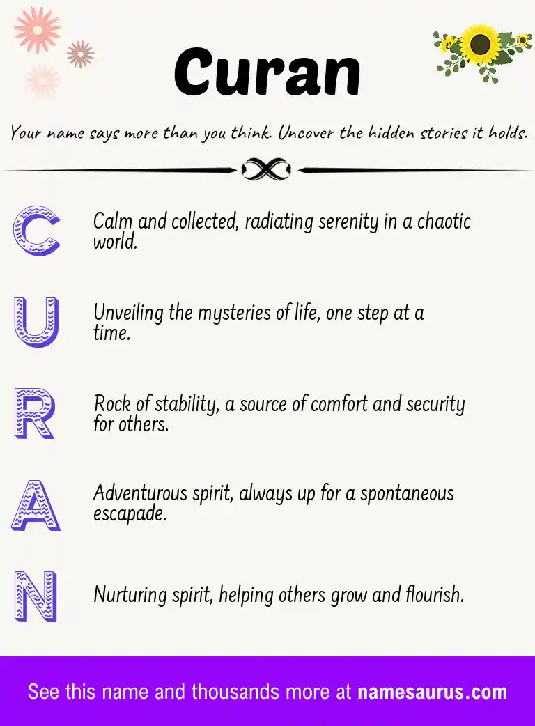 Acrostic poem about Curan.