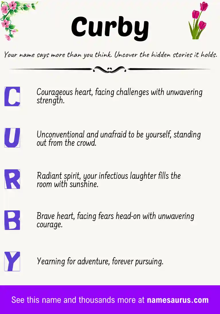 Acrostic poem about Curby.