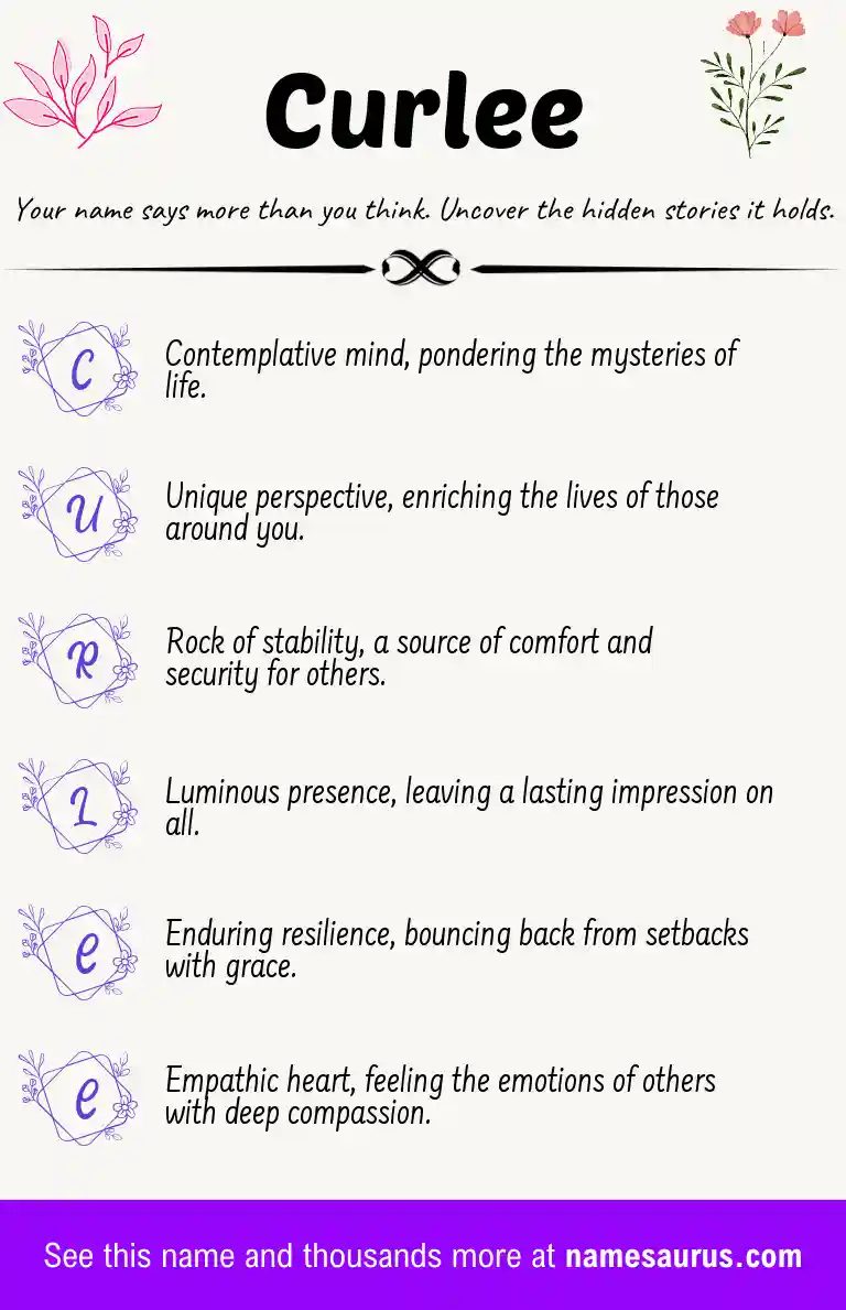 Acrostic poem about Curlee.