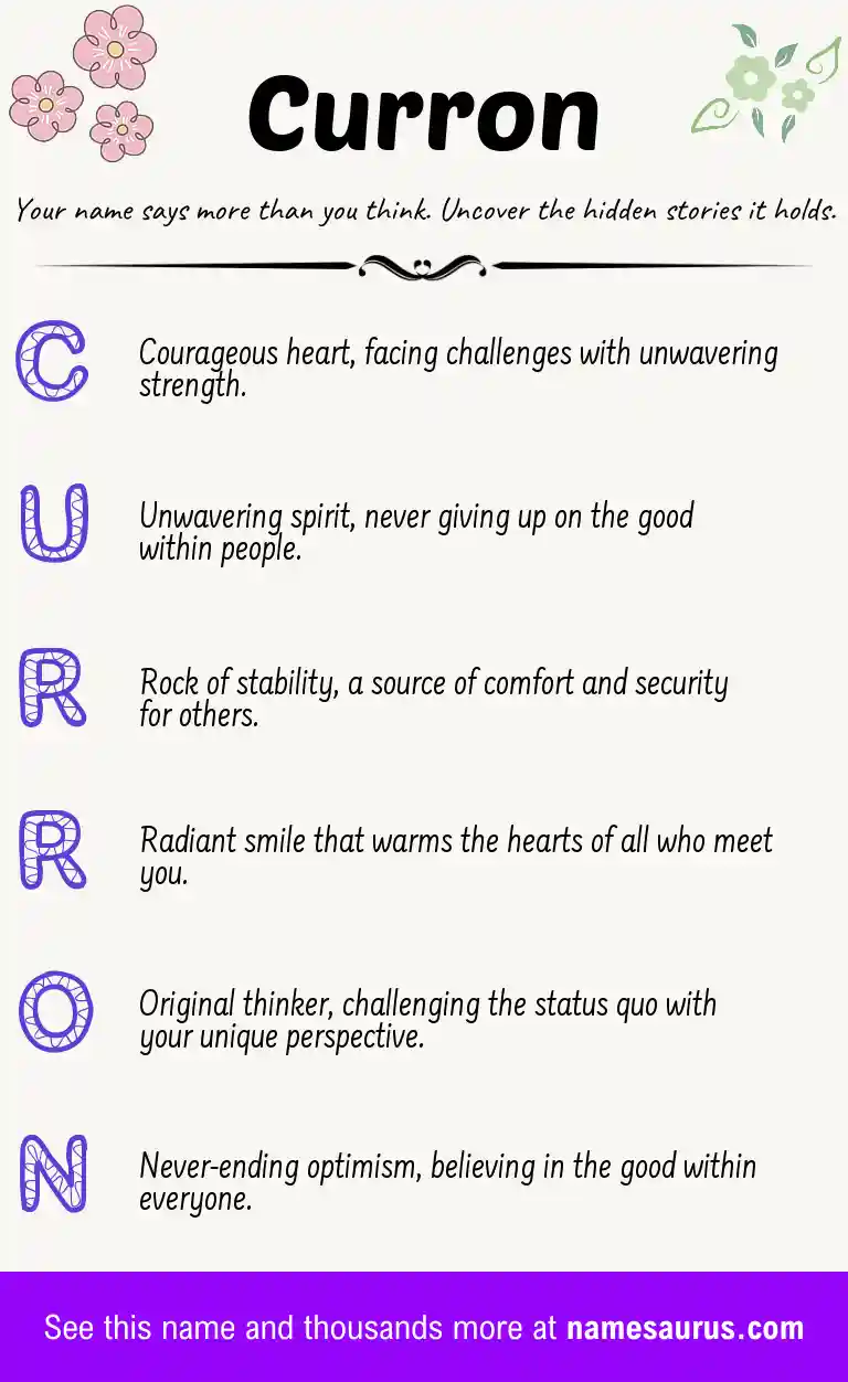 Acrostic poem about Curron.