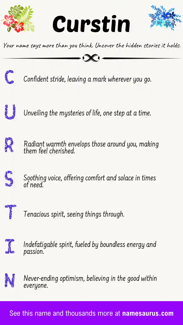 Acrostic poem about Curstin.