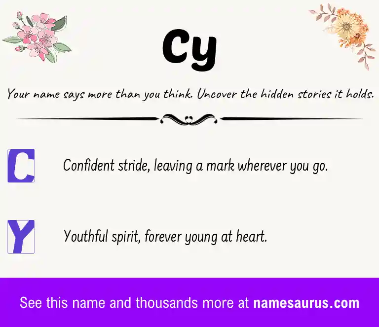 Acrostic poem about Cy.