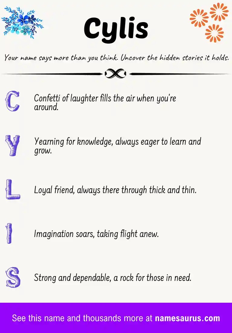 Acrostic poem about Cylis.