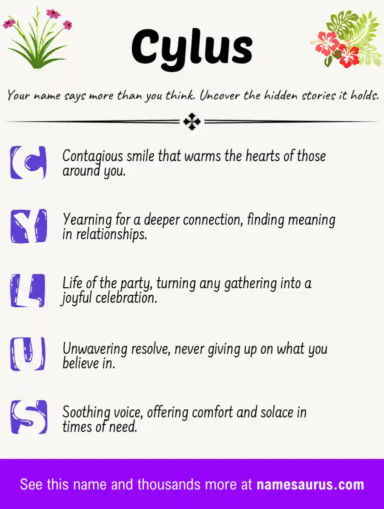 Acrostic poem about Cylus.