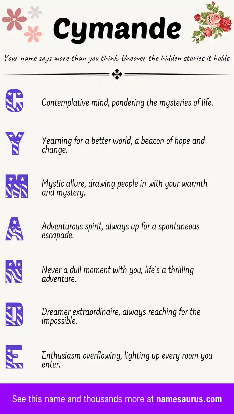 Acrostic poem about Cymande.
