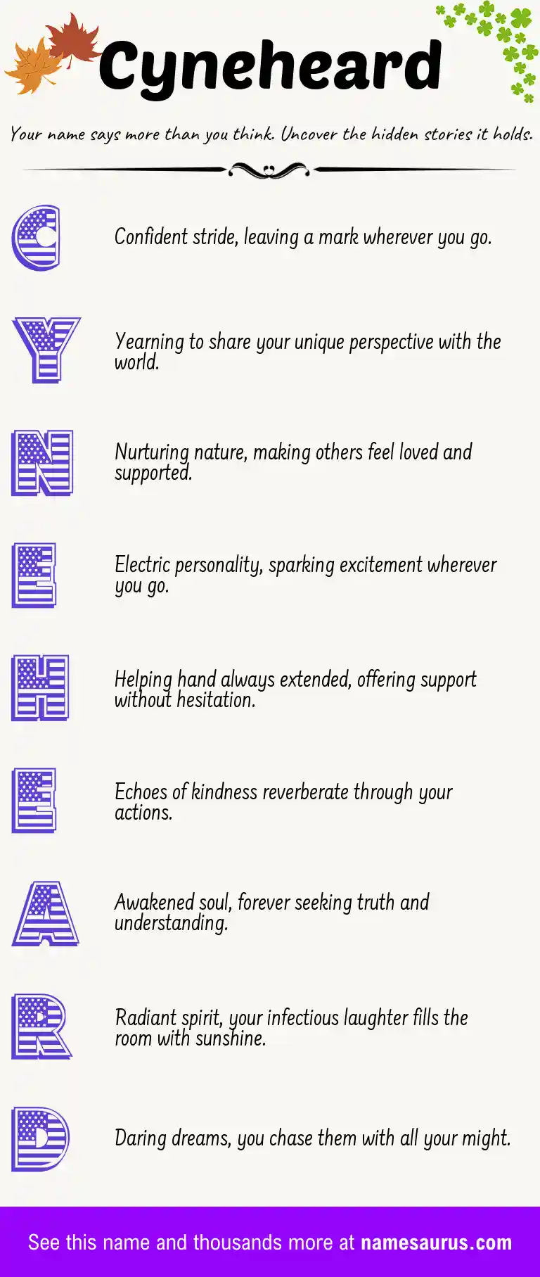 Acrostic poem about Cyneheard.