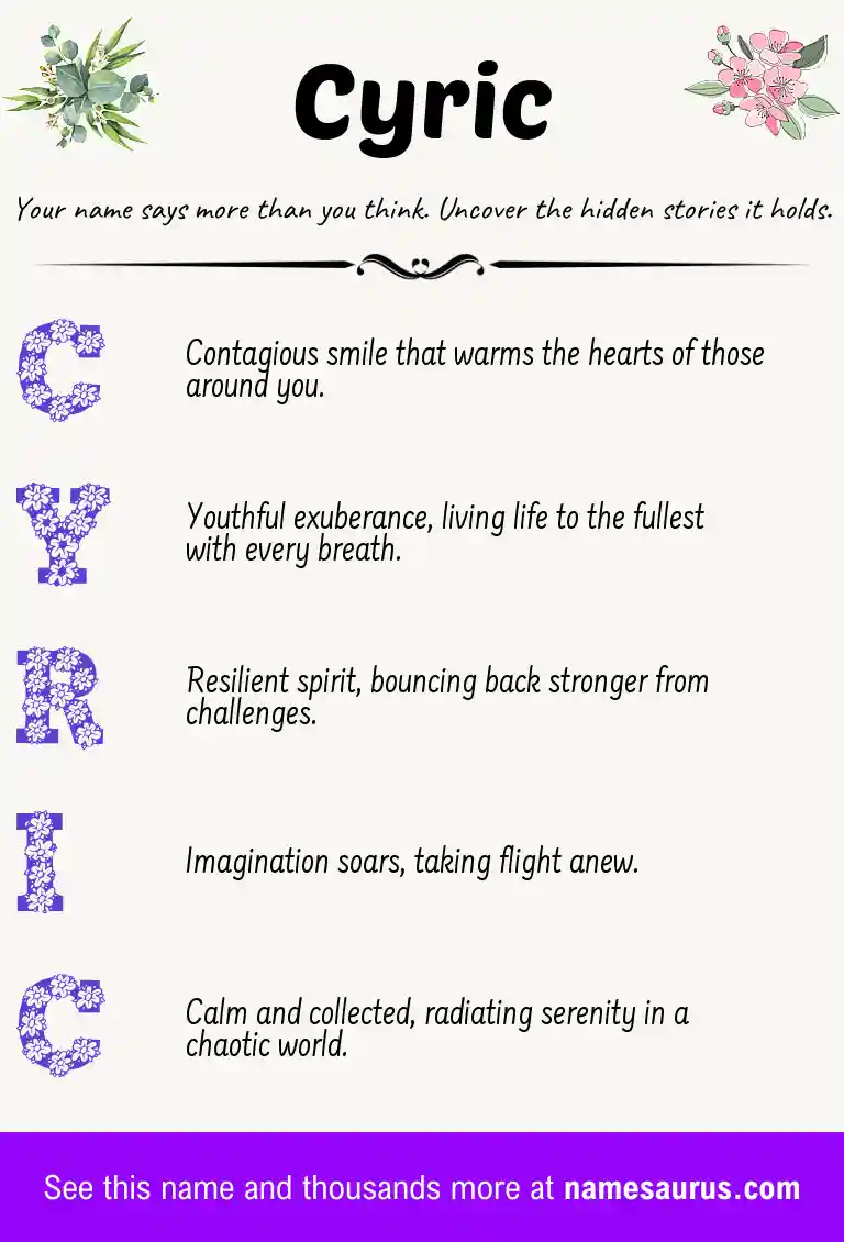 Acrostic poem about Cyric.