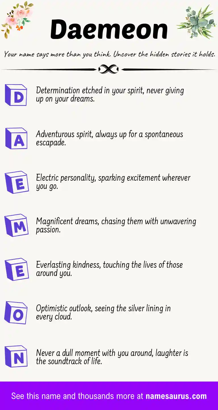 Acrostic poem about Daemeon.