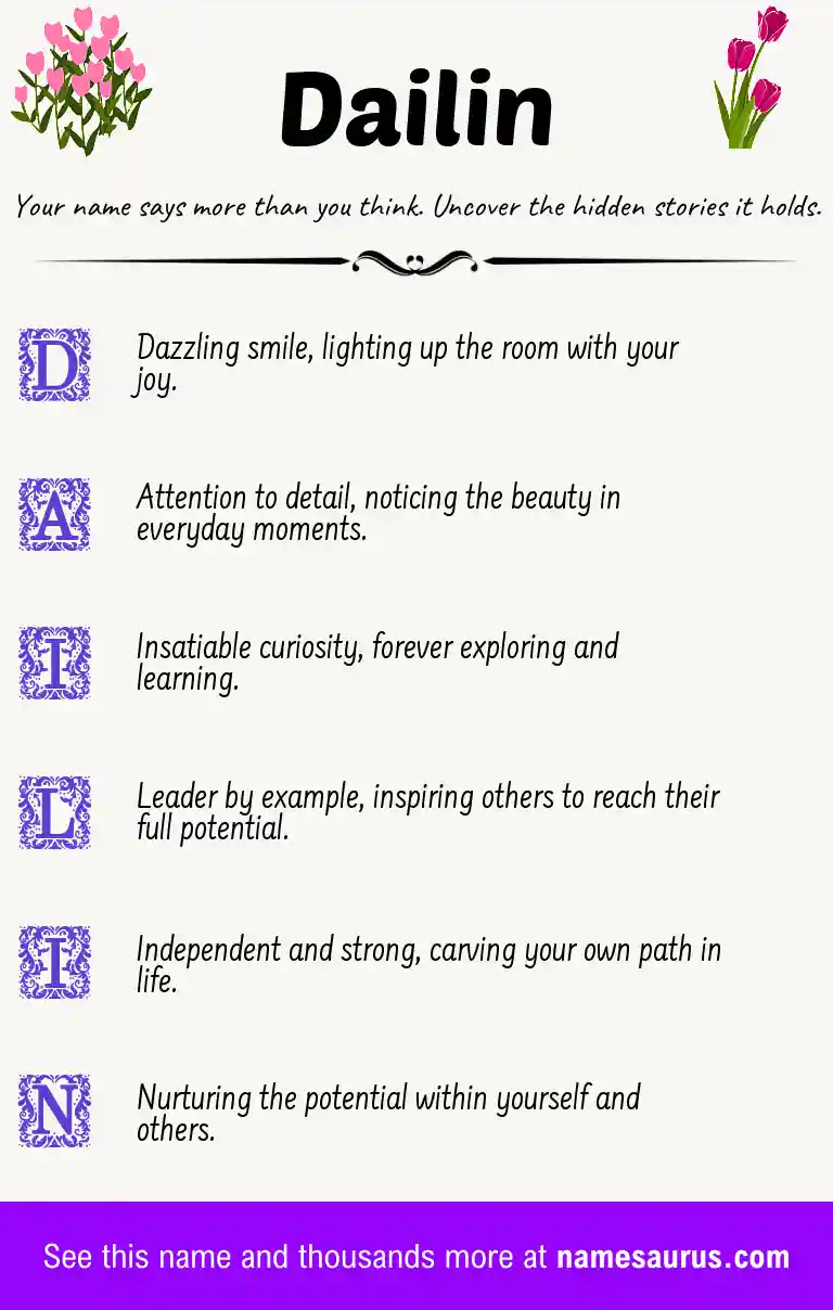 Acrostic poem about Dailin.