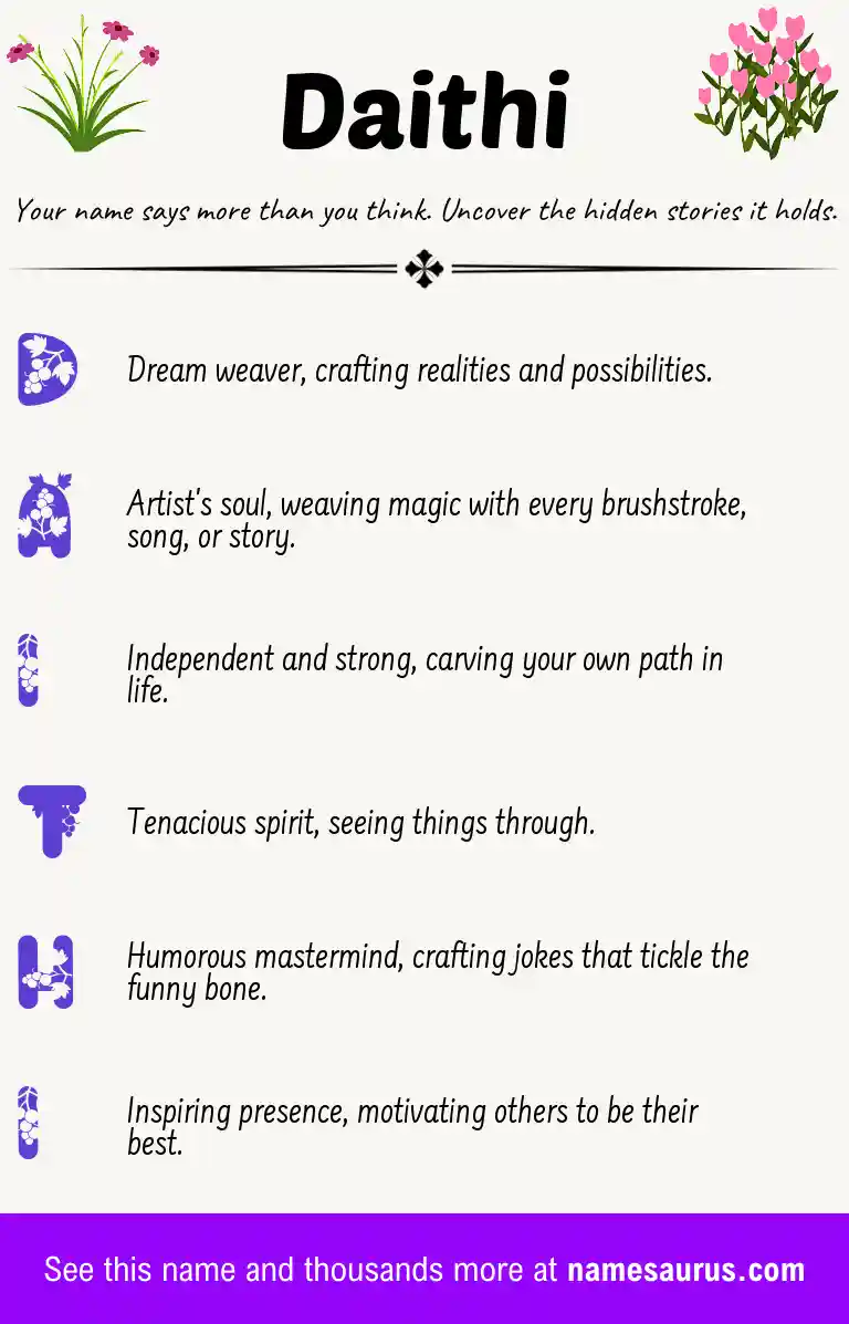 Acrostic poem about Daithi.