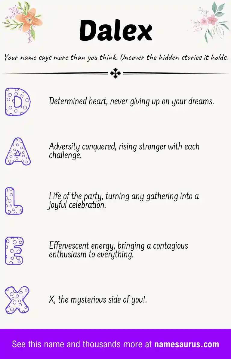 Acrostic poem about Dalex.