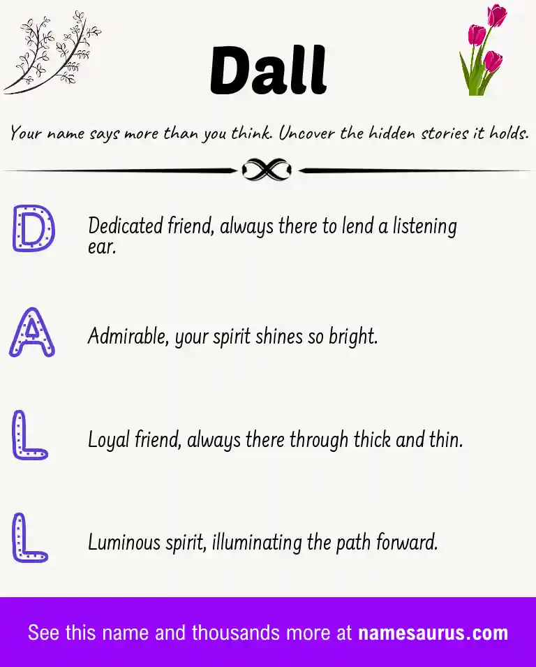 Acrostic poem about Dall.