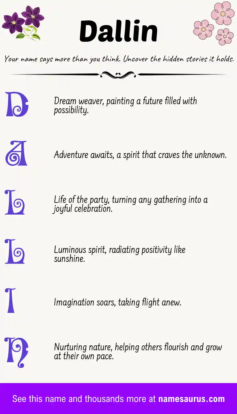 Acrostic poem about Dallin.