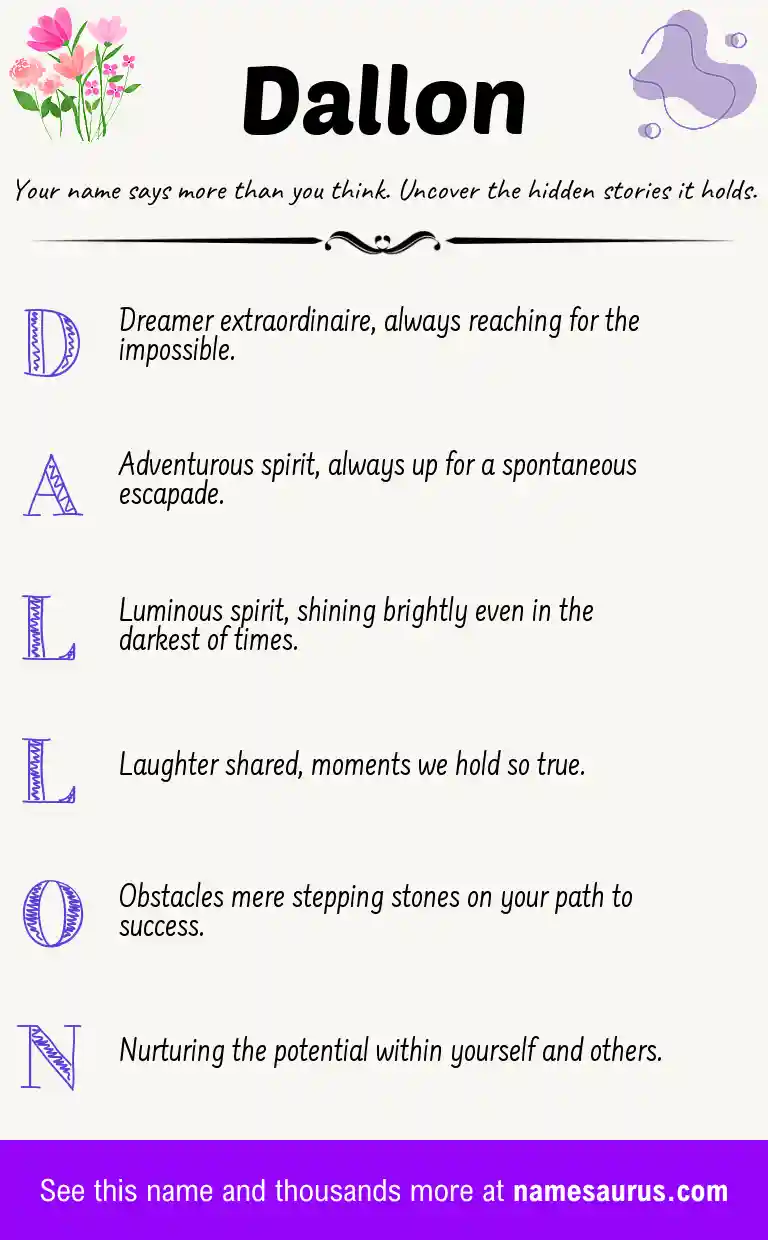 Acrostic poem about Dallon.