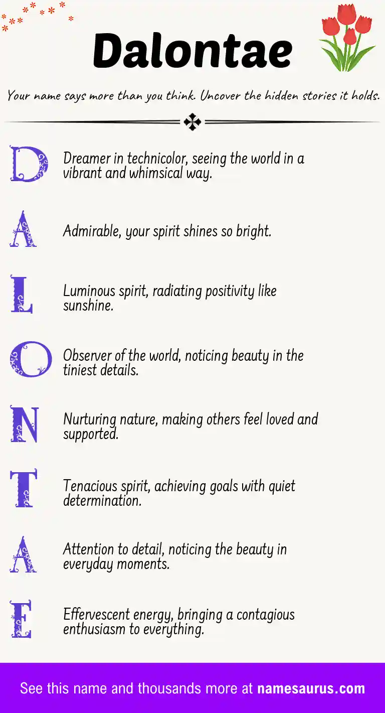 Acrostic poem about Dalontae.