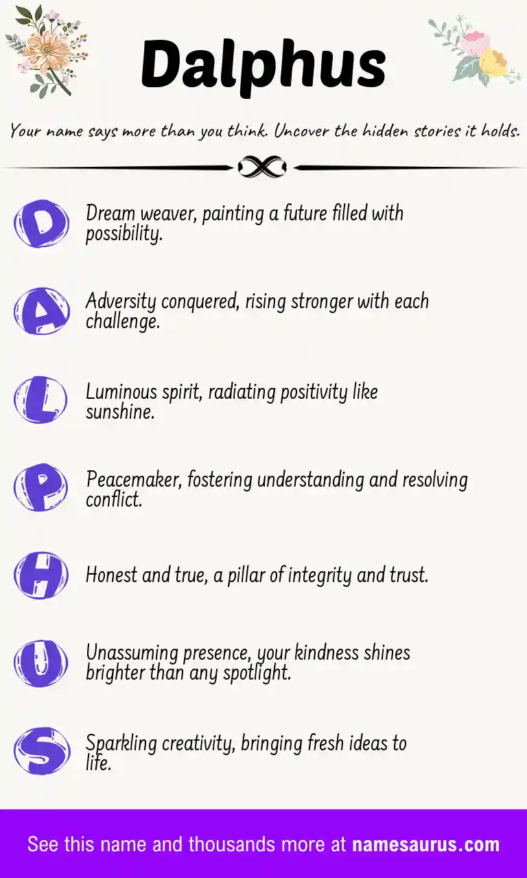 Acrostic poem about Dalphus.