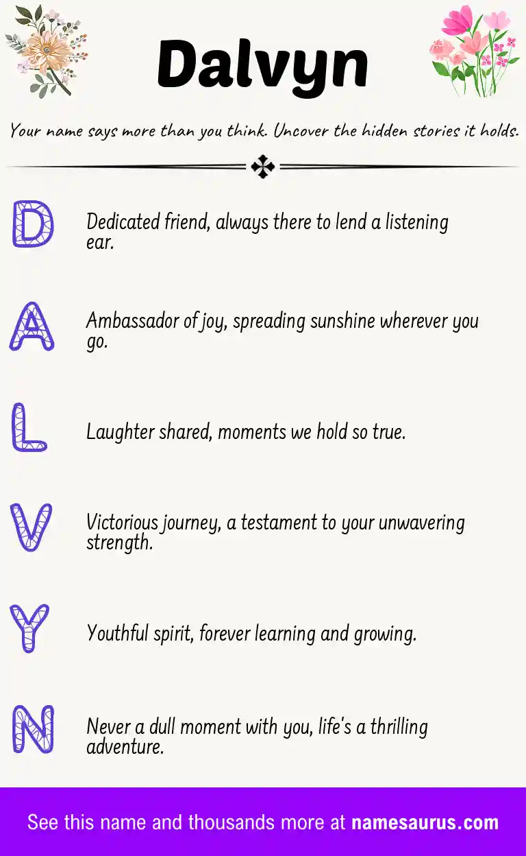Acrostic poem about Dalvyn.