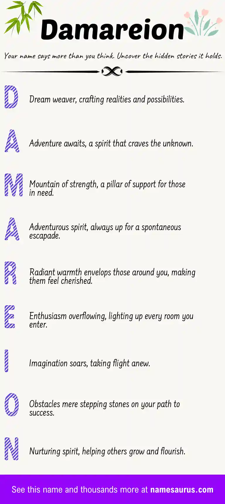 Acrostic poem about Damareion.