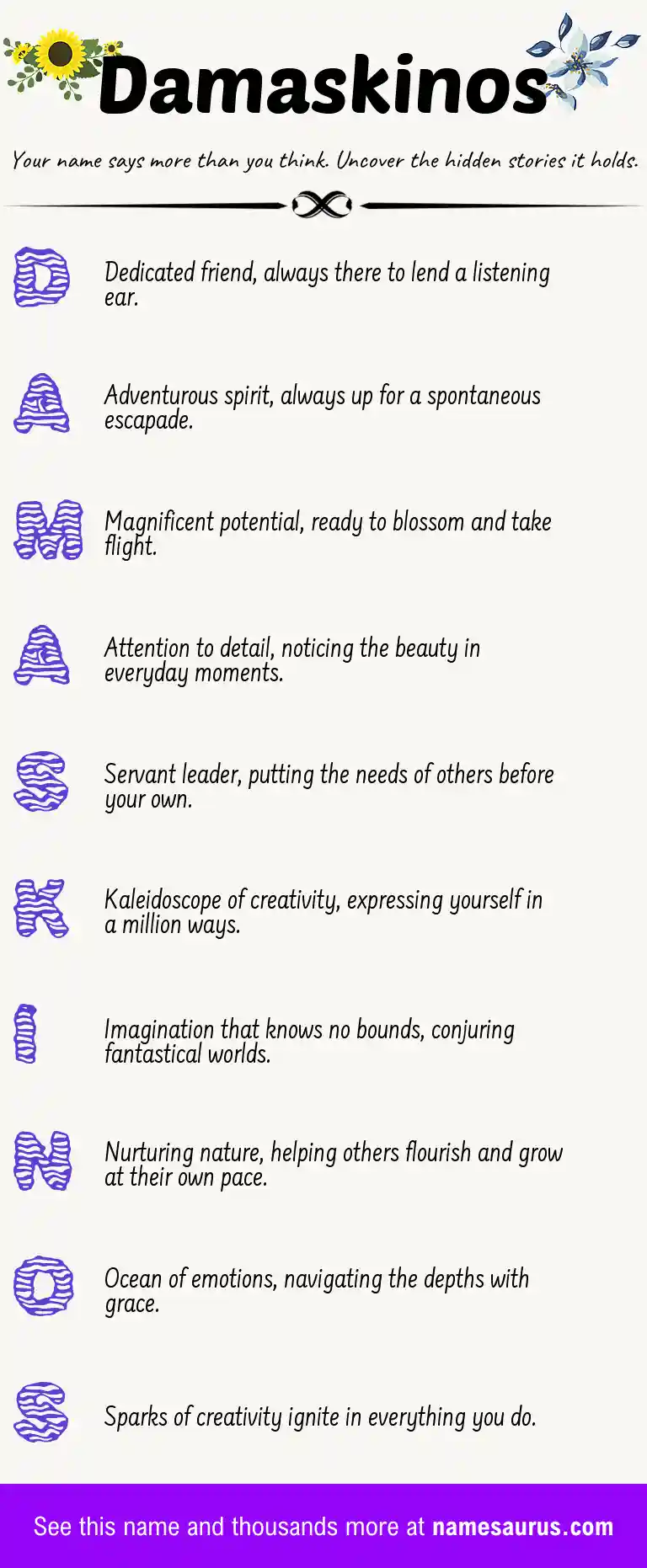 Acrostic poem about Damaskinos.