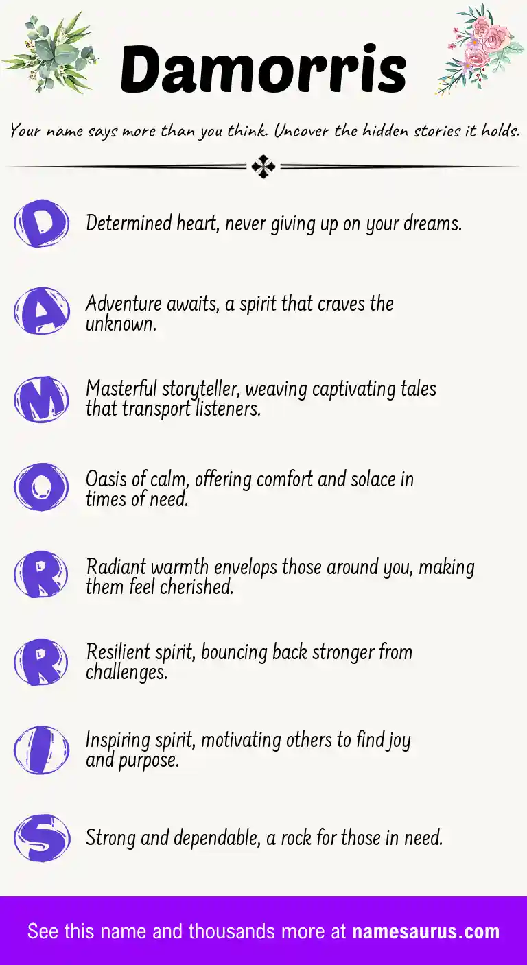 Acrostic poem about Damorris.