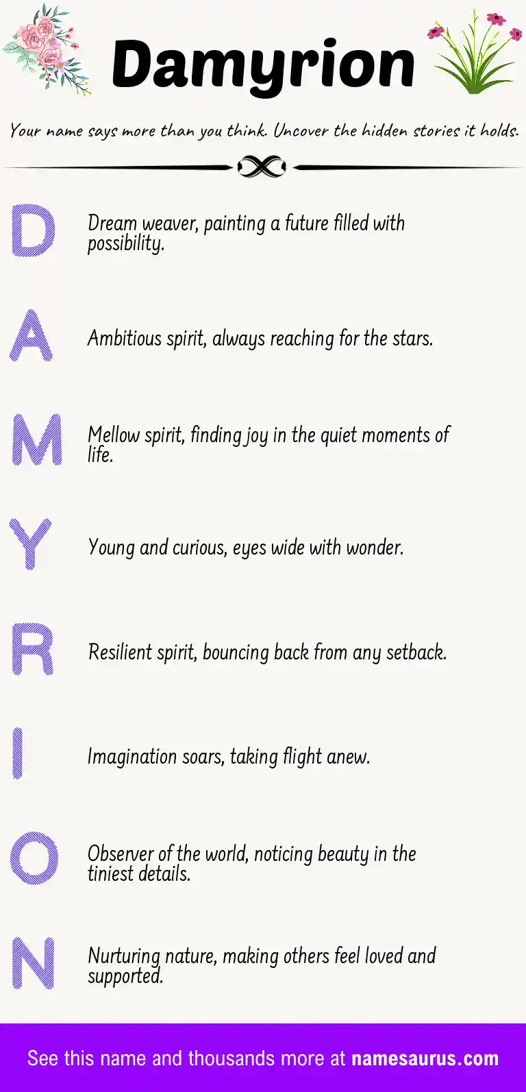 Acrostic poem about Damyrion.