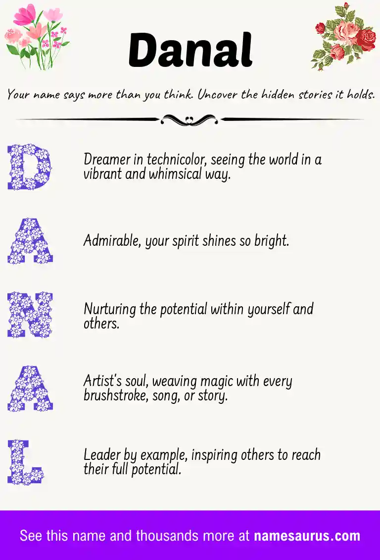 Acrostic poem about Danal.