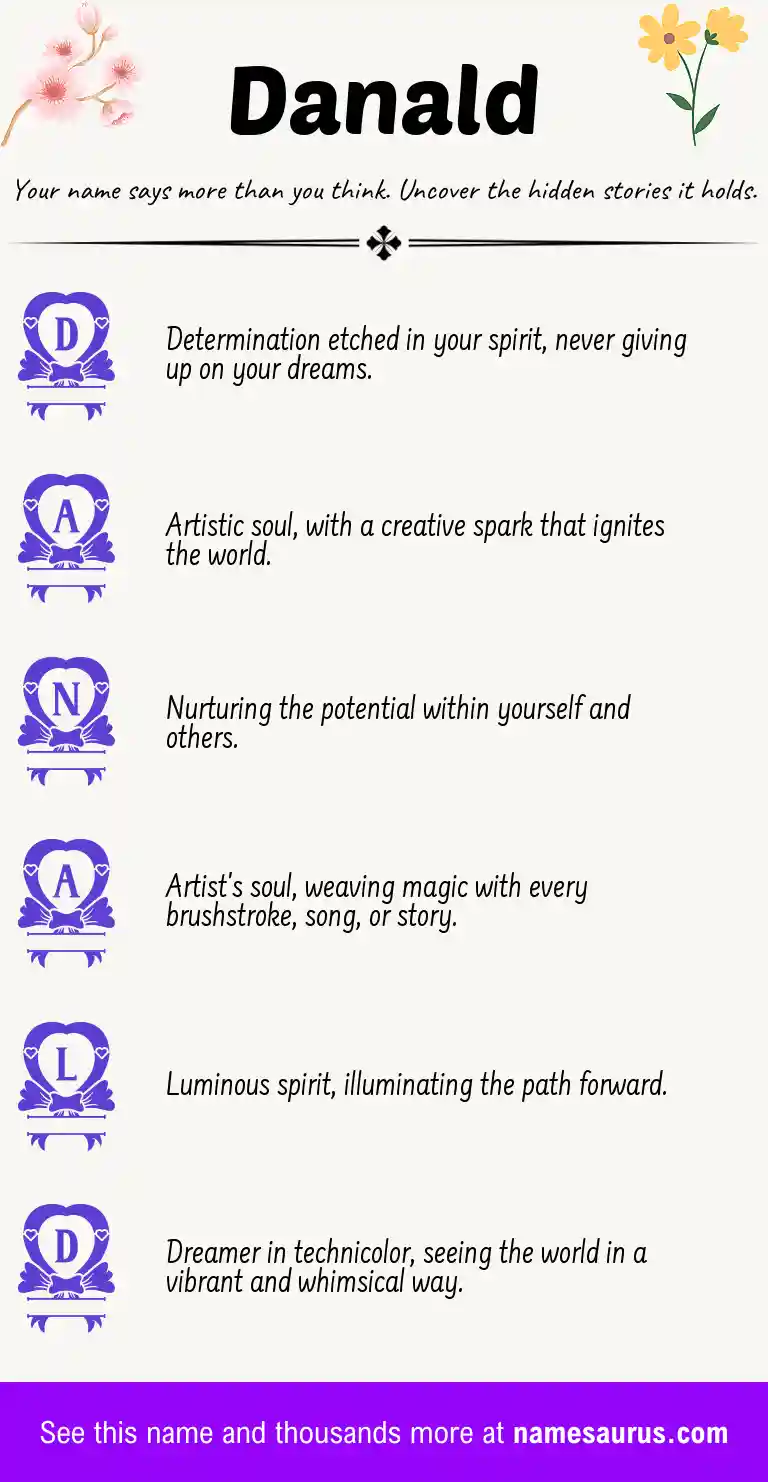 Acrostic poem about Danald.