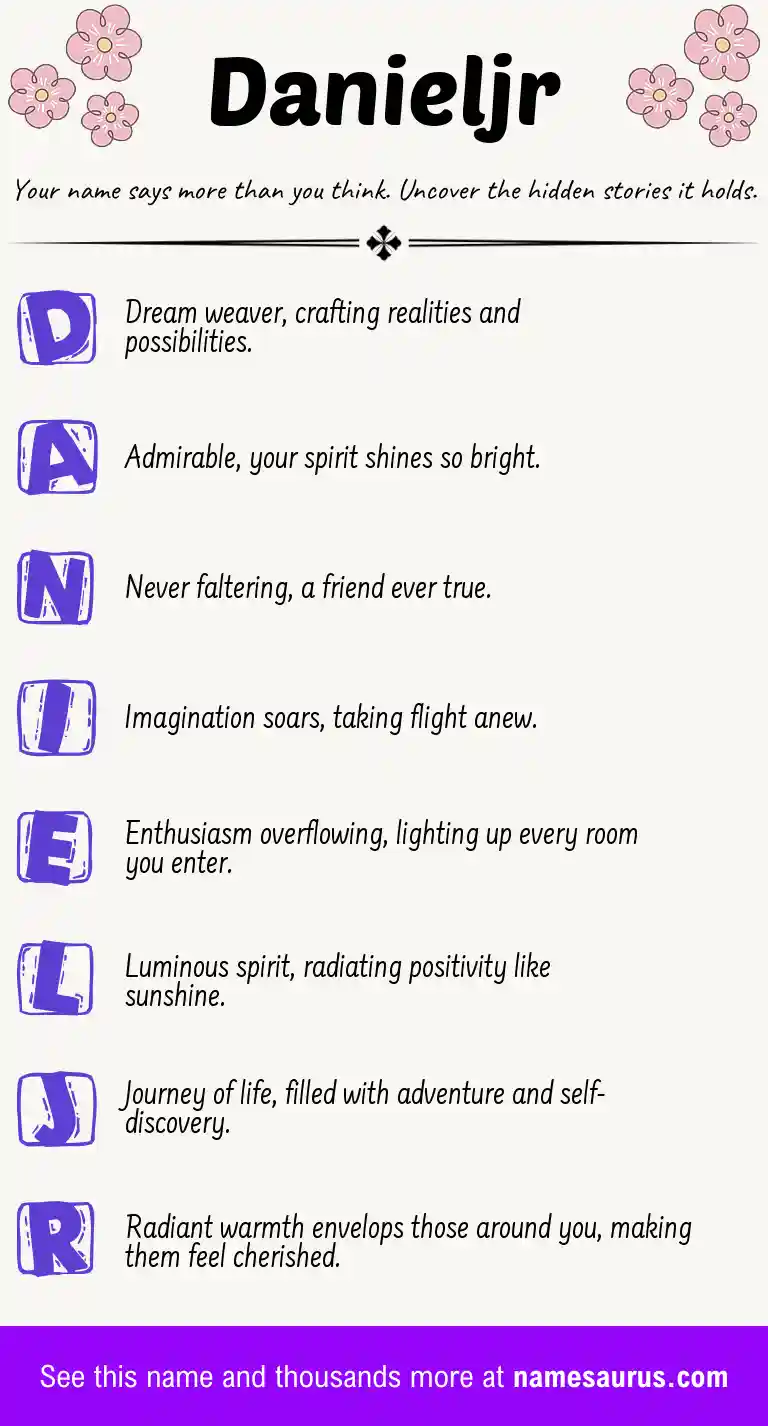 Acrostic poem about Danieljr.