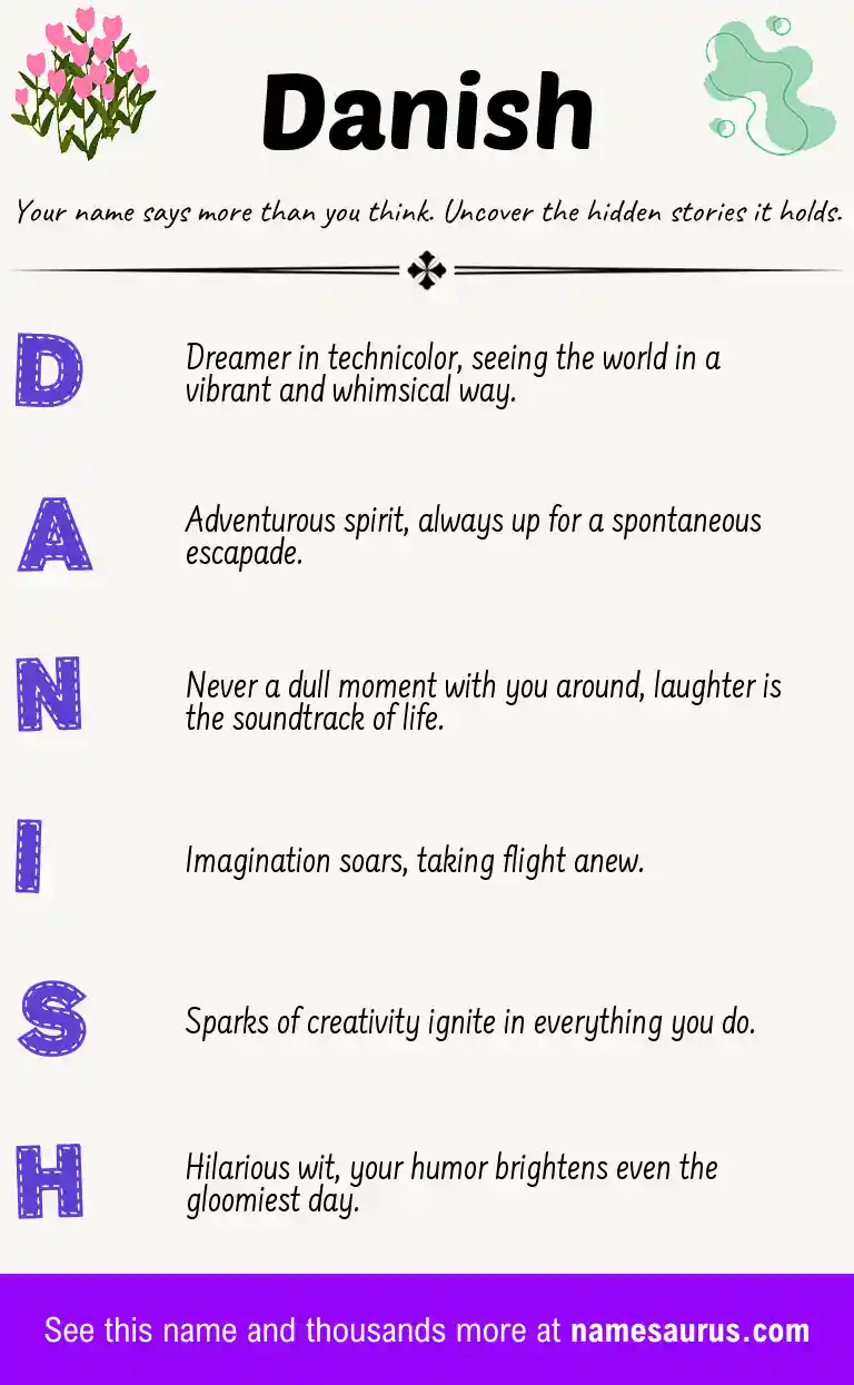 Acrostic poem about Danish.