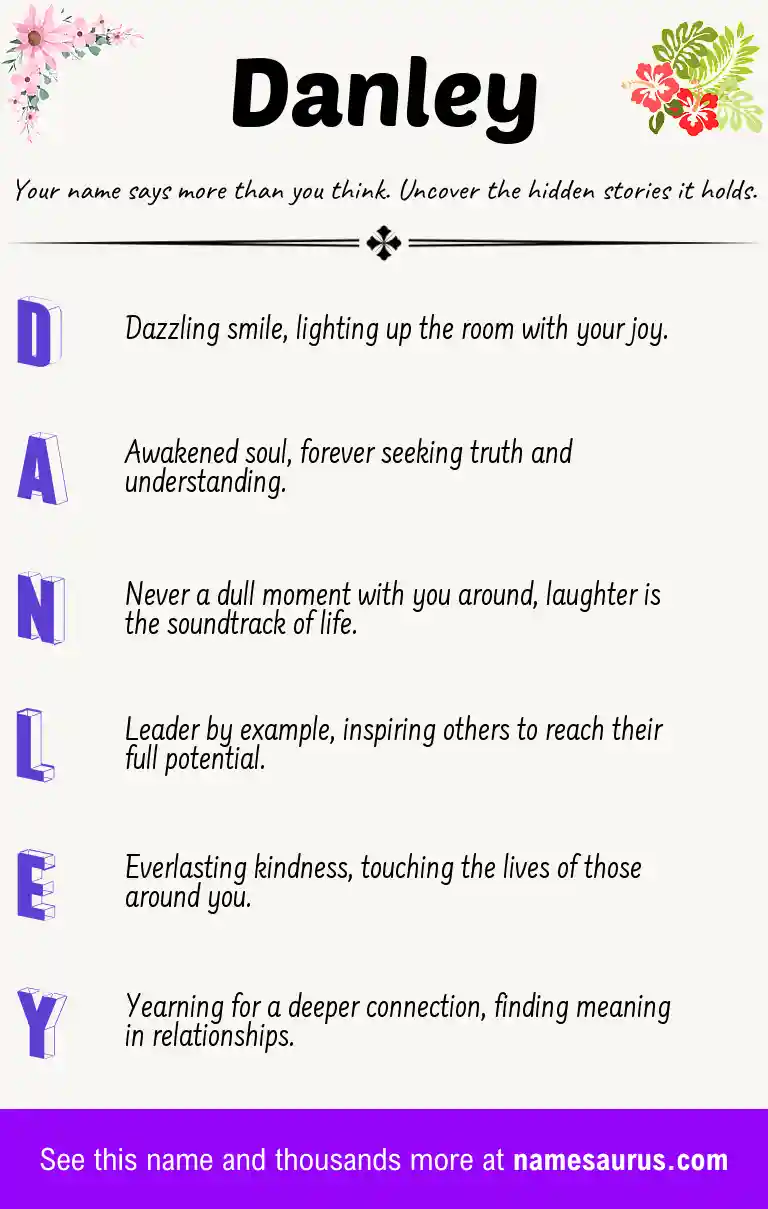 Acrostic poem about Danley.