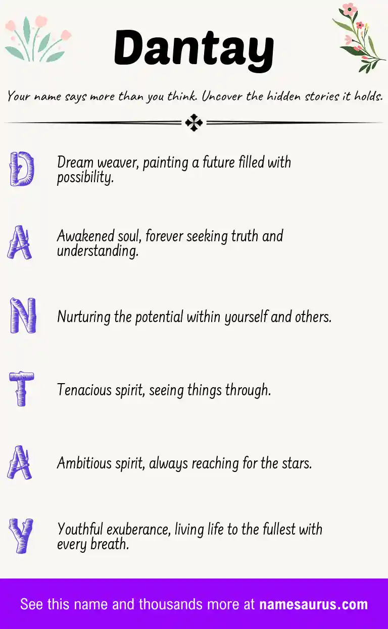 Acrostic poem about Dantay.