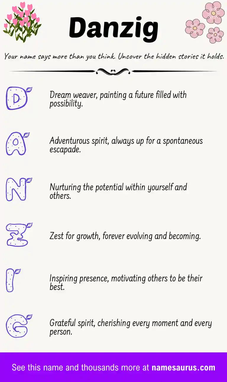 Acrostic poem about Danzig.