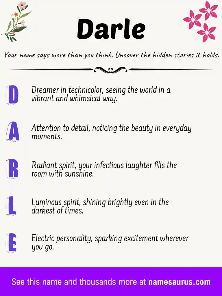 Acrostic poem about Darle.