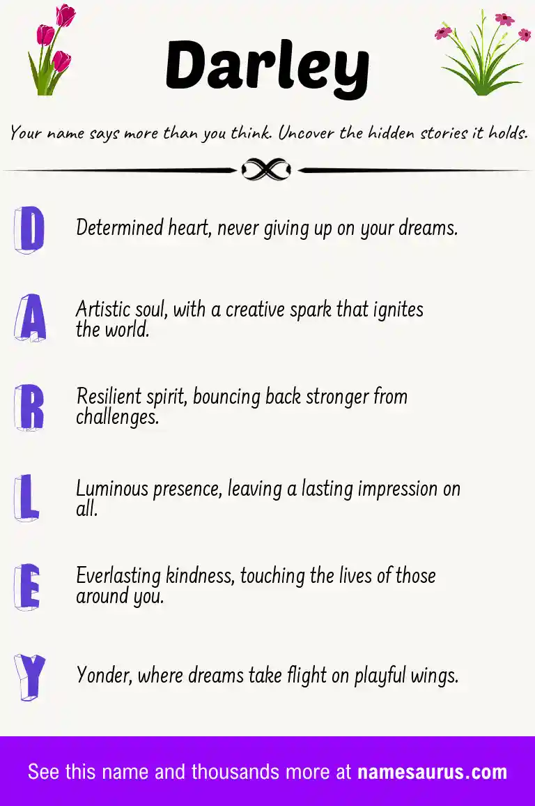 Acrostic poem about Darley.