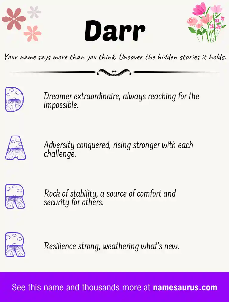 Acrostic poem about Darr.