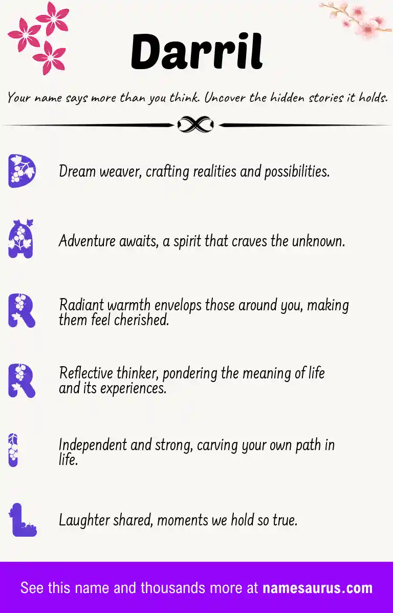 Acrostic poem about Darril.
