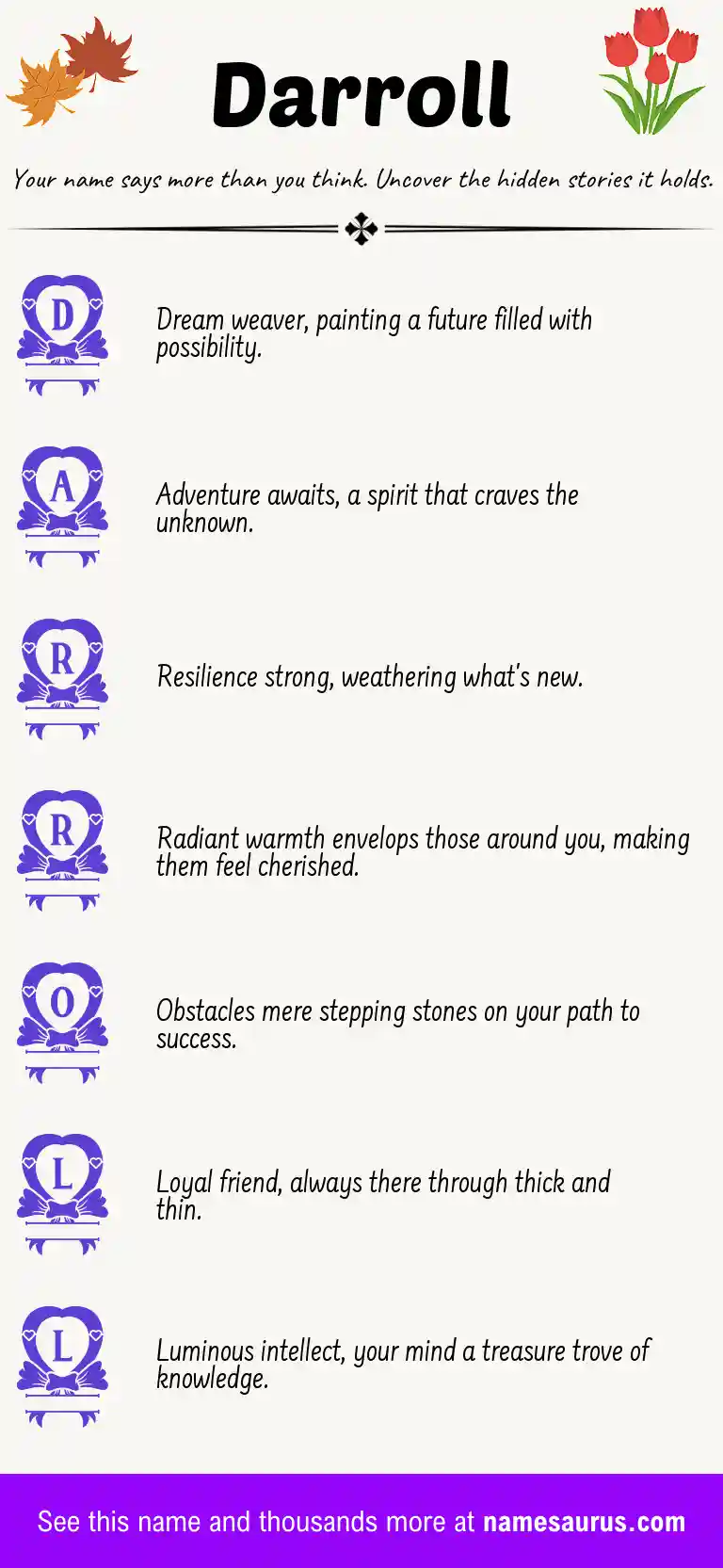Acrostic poem about Darroll.