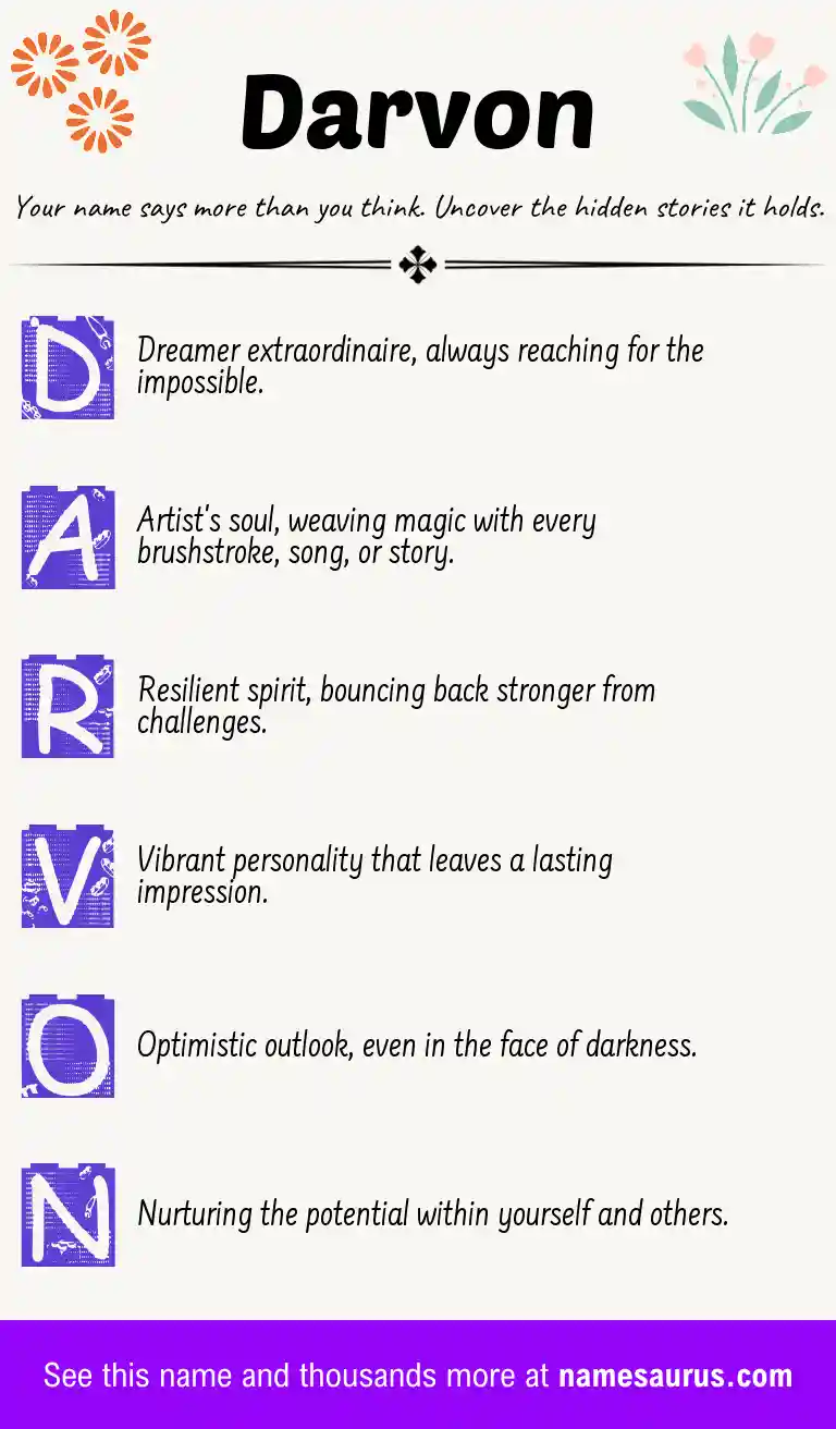 Acrostic poem about Darvon.