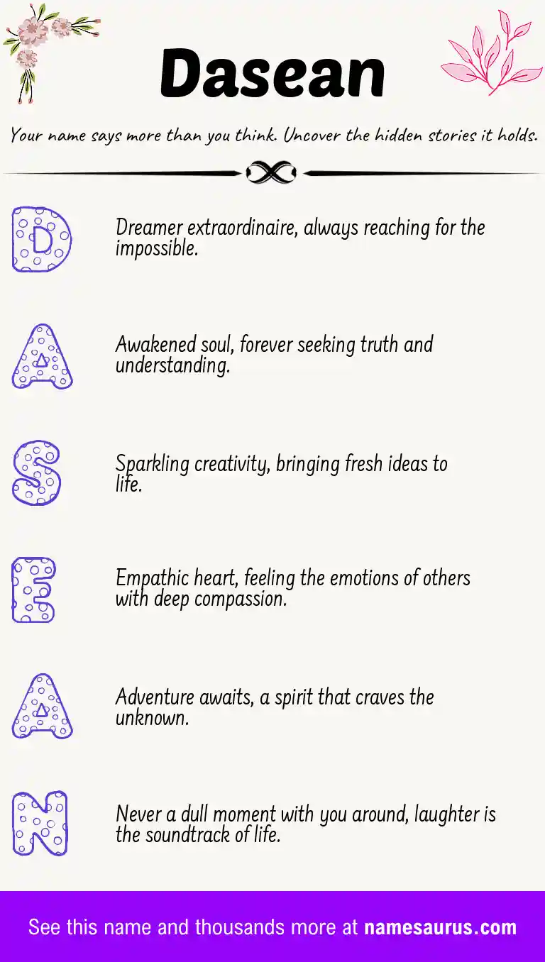 Acrostic poem about Dasean.