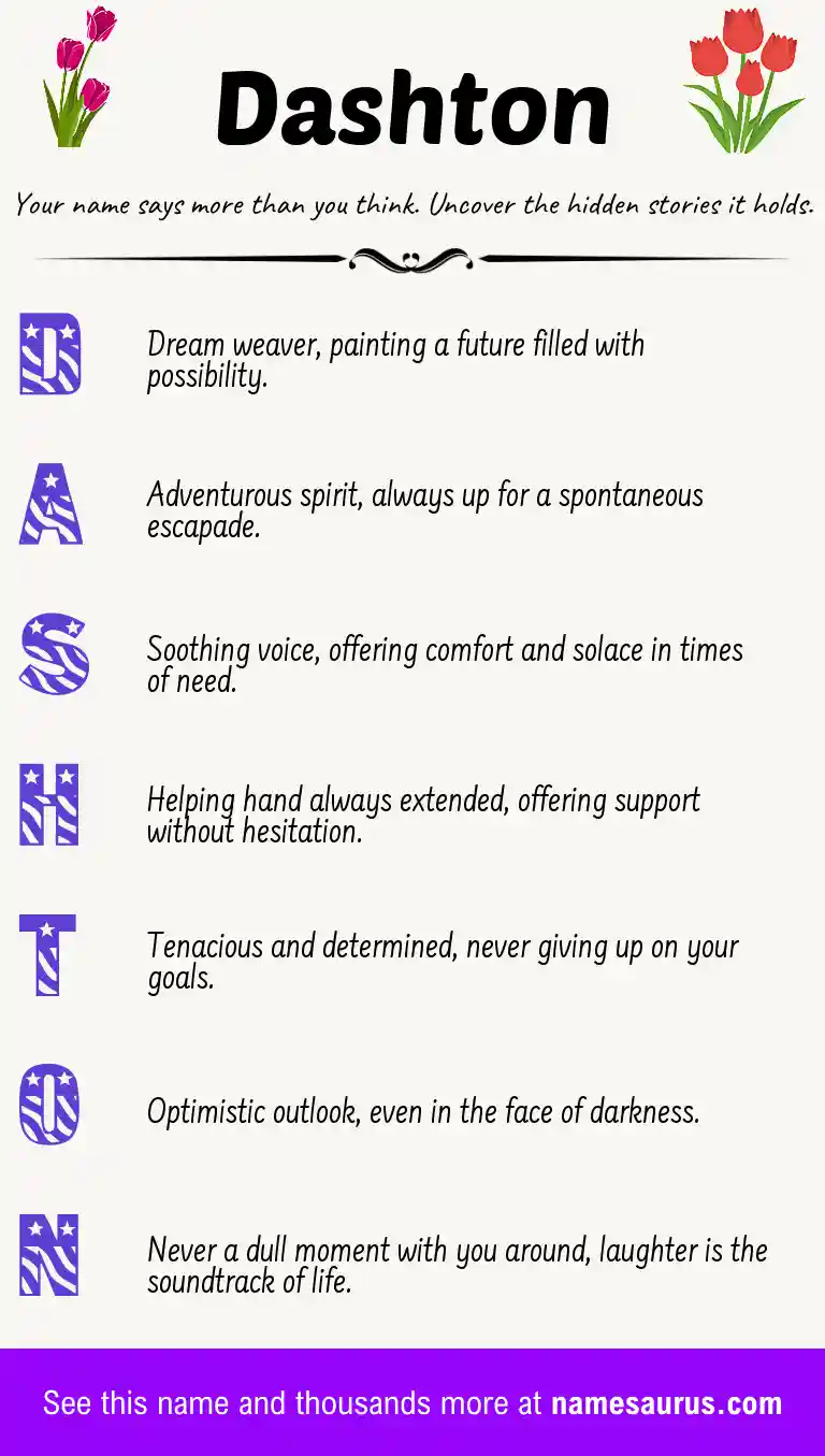 Acrostic poem about Dashton.